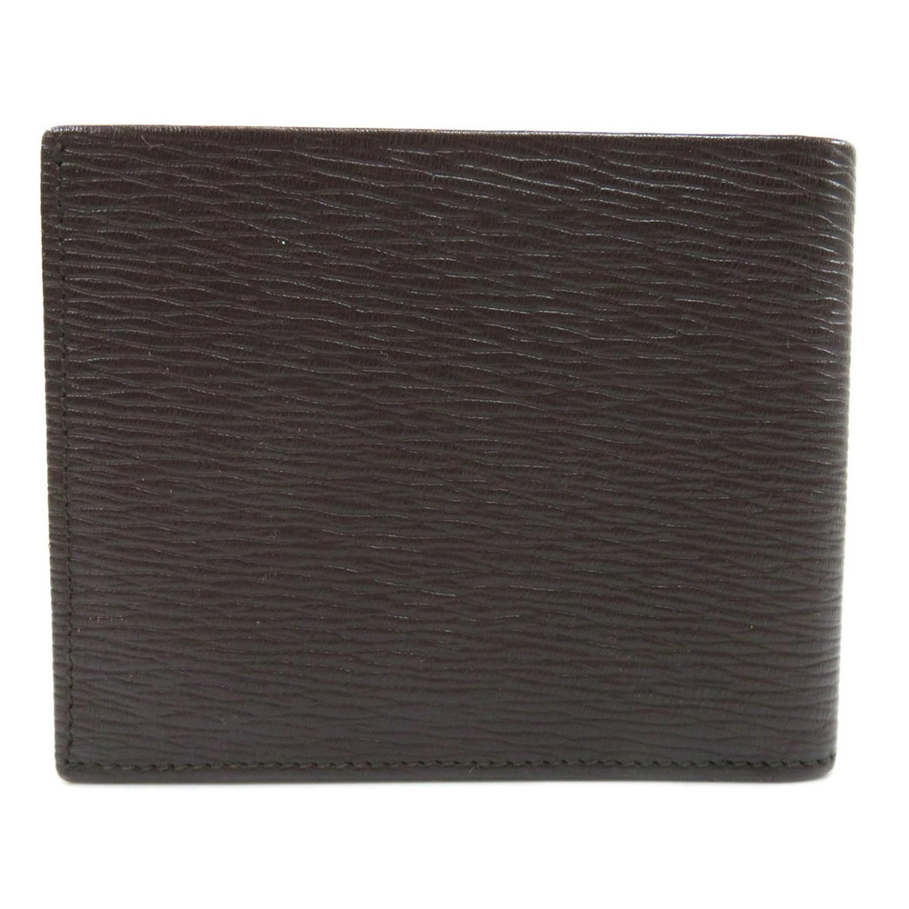 Salvatore Ferragamo coin fold Bi pocket Calfskin Wallet Gancini Black
